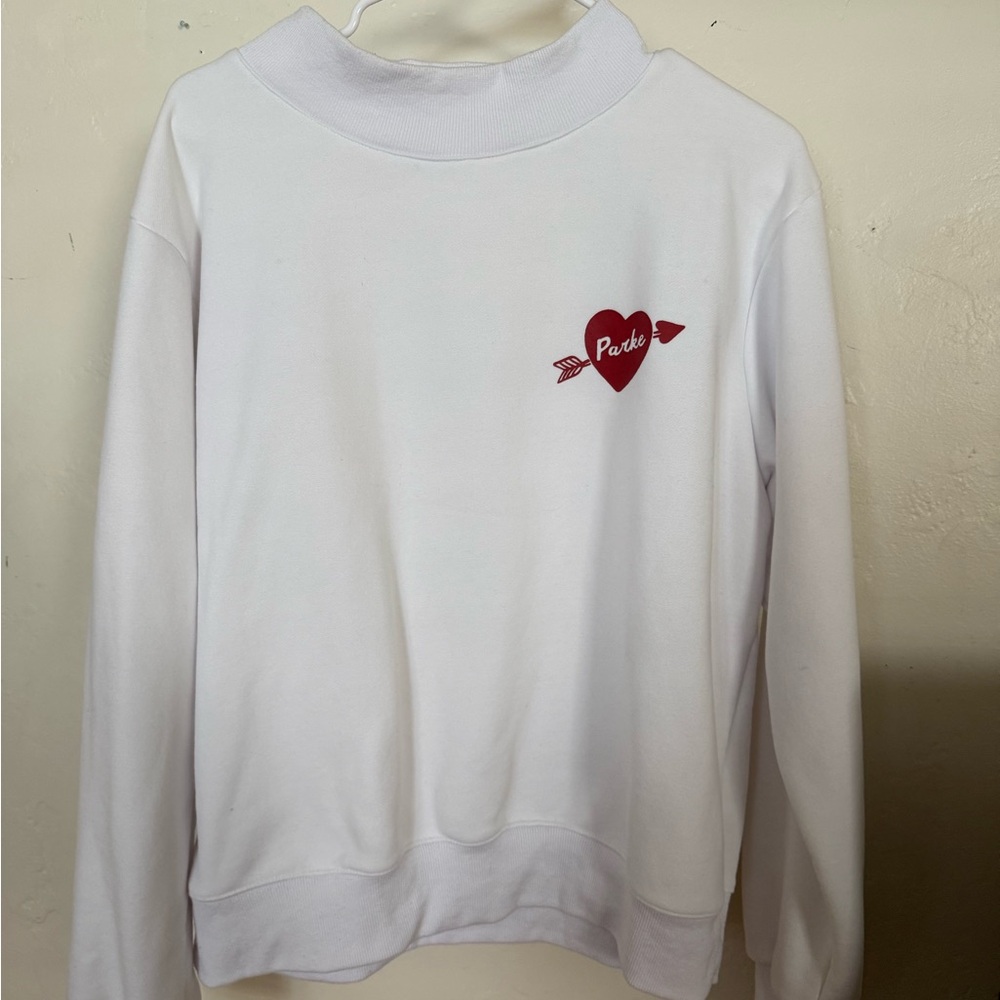 Parke White mockneck; size S/M